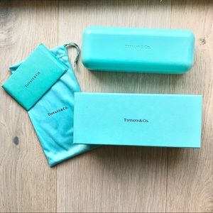 Tiffany & Co. Hard Shell Glasses Case w/ Glasses Pouch